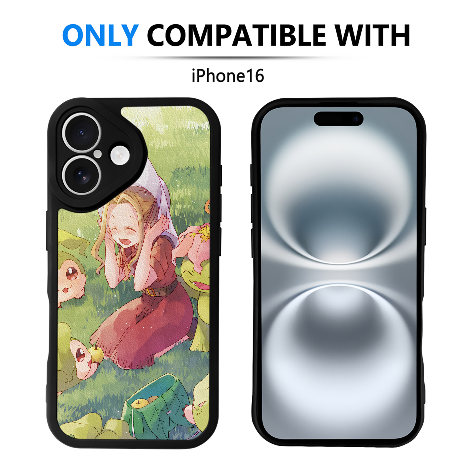 （画像用） Digimon デジタルモンスター/デジモン 【iPhone 16シリーズ対応】シリコンスマホケース（レザー調） 材質：シリコン